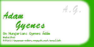 adam gyenes business card