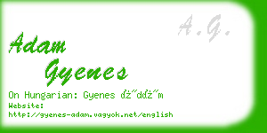 adam gyenes business card